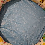 Inflatable children's pool with fish design used
