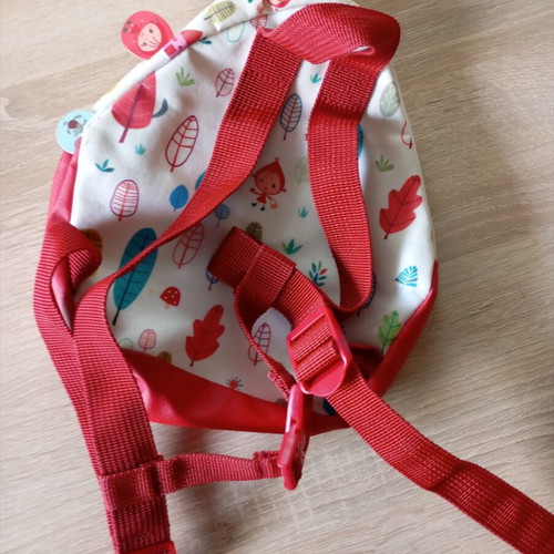 Lilliputiens Baby Backpack Like New White Red
