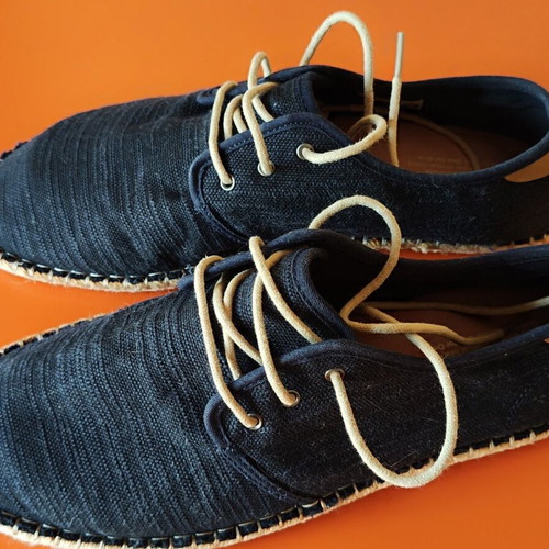 TOMS Diego men's navy linen espadrilles size 44.5