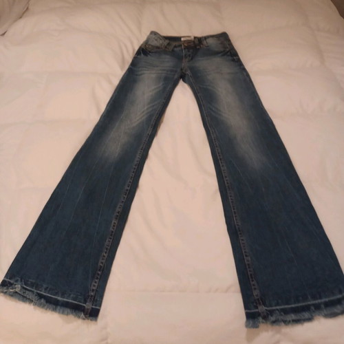 Sublevel Jean with fringes, size XS, like new, blue