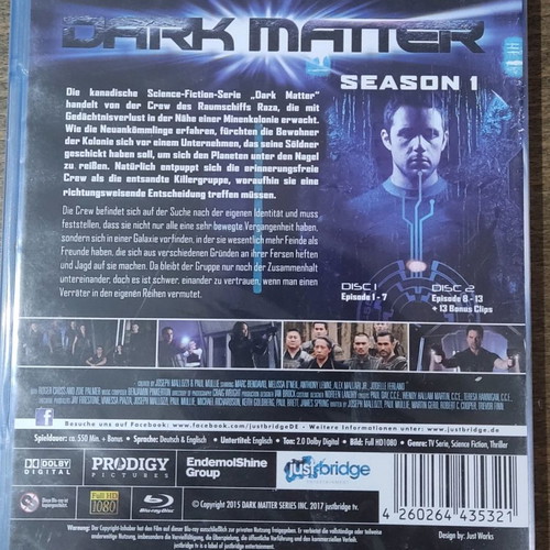 Dark Matter Season 1 Blu-ray new, science fiction