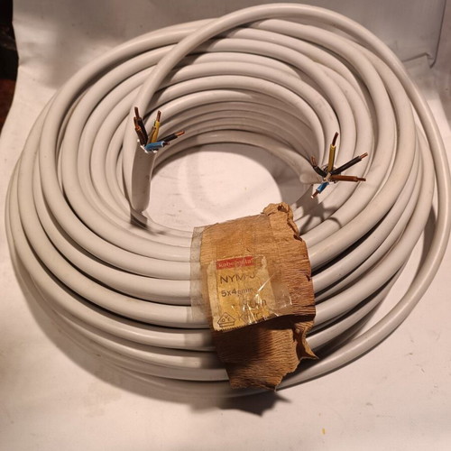 NYM-J 5X4mm CABLE NYM-J 5X4 mm KAVELMETAL. 23 Meters.