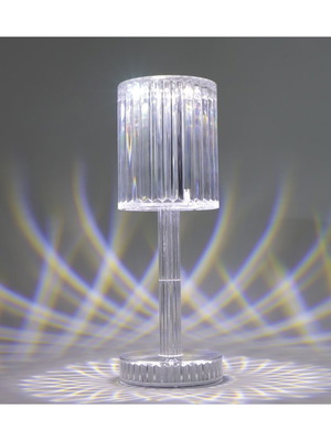 Inlight Rechargeable 3W LED Table Lamp Transparent with 3 Light Colors