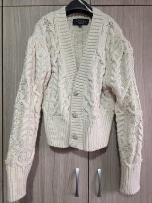Lynne knitted cardigan new, beige, size M