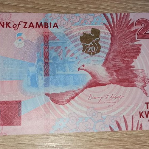 Zambia 20 Kwacha banknote 2024 new