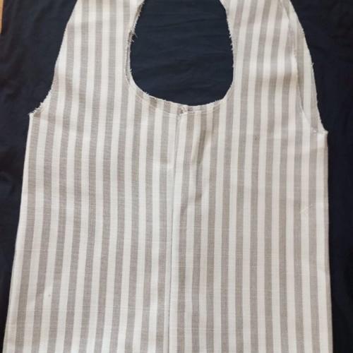 Striped shoulder bag white and grey, new