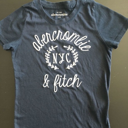 T-shirt Abercrombie & Fitch for girl 7-8 years, like new, dark blue
