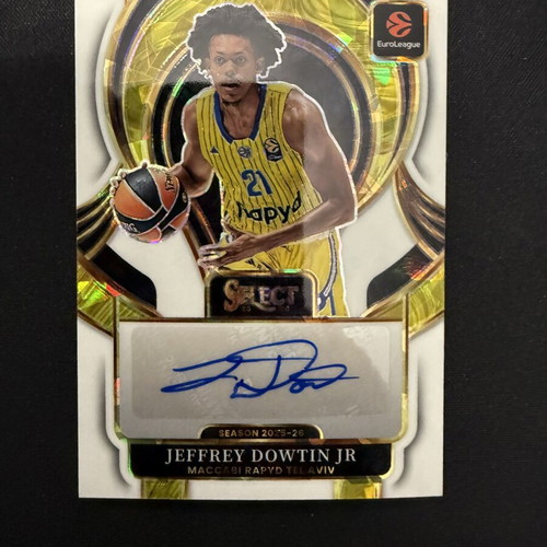 Panini Select EuroLeague Silver Jeffrey Dowtin Jr. Auto SP card new