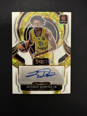 Panini Select EuroLeague Silver Jeffrey Dowtin Jr. Auto SP card new