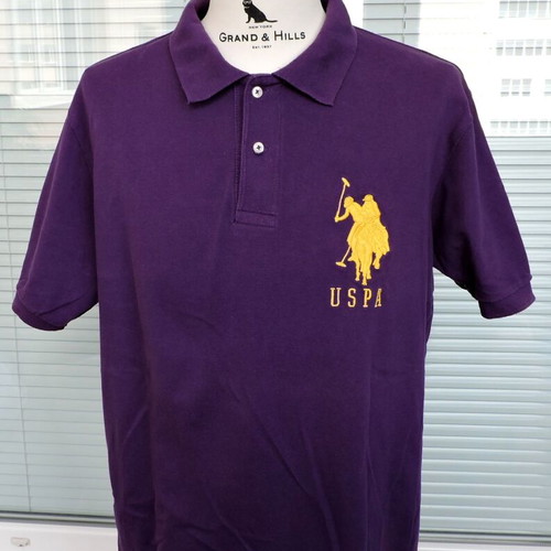 U.S. Polo Assn. Oversized Purple Polo Shirt, Size L