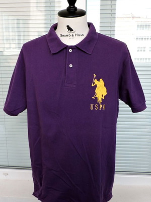 U.S. Polo Assn. Oversized Purple Polo Shirt, Size L