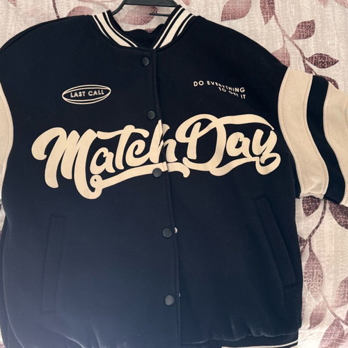 Bershka varsity jacket size S like new, black and white