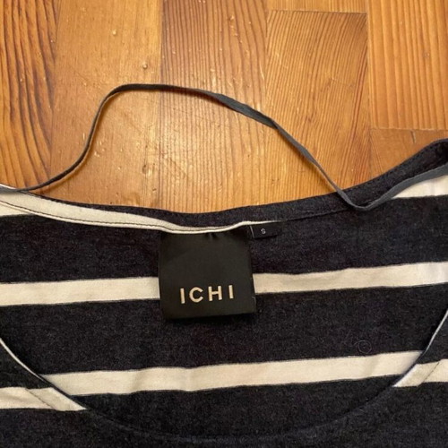 ICHI striped dress Small cotton used, black and white