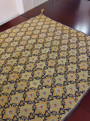 Handmade and unused cross-stitch tablecloth 79x75cm