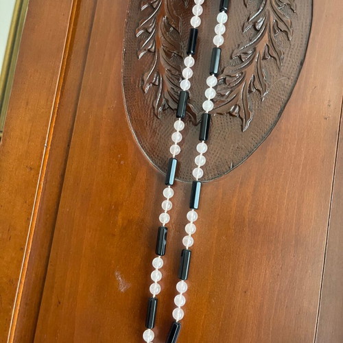 Vintage necklace with quartz and quartzite semi-precious stones like new