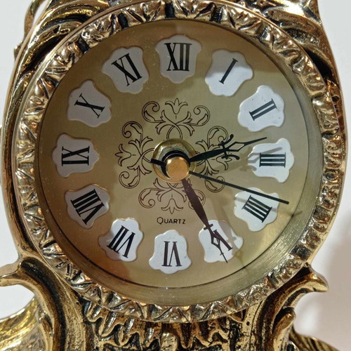 Large brass ornate Quartz clock used