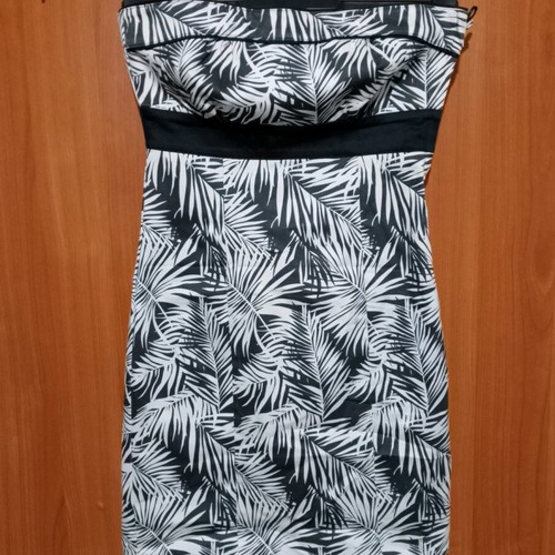 Short summer dress H&M like new, black and white, XS
