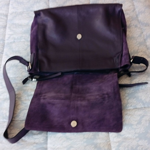 Carpisa shoulder bag like new, genuine leather, purple