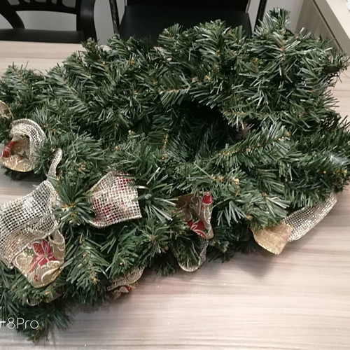 Christmas decorative garland used 100x20cm green