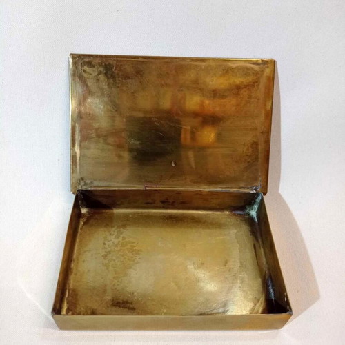 Bronze box used with embossed Vergina sun
