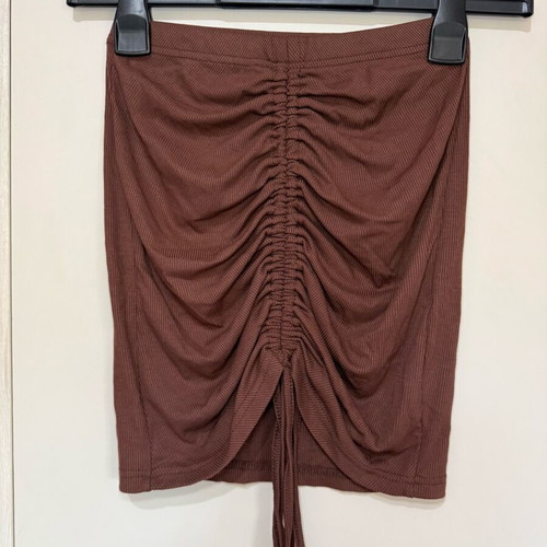 Set of 2 Mini Skirts like new, animal print and brown ribbed