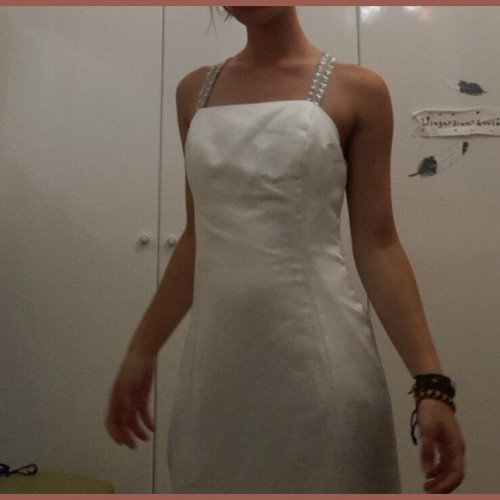 Demetrios wedding dress size S like new, white