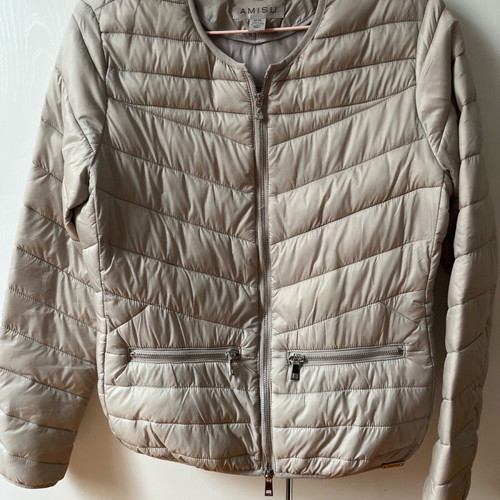 Amisu jacket like new, gray beige, size M-L