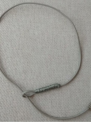 Lariat necklace handmade from computer cable, loop design, made to order, gray