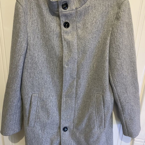 Zara gray coat used, size M, missing buttons