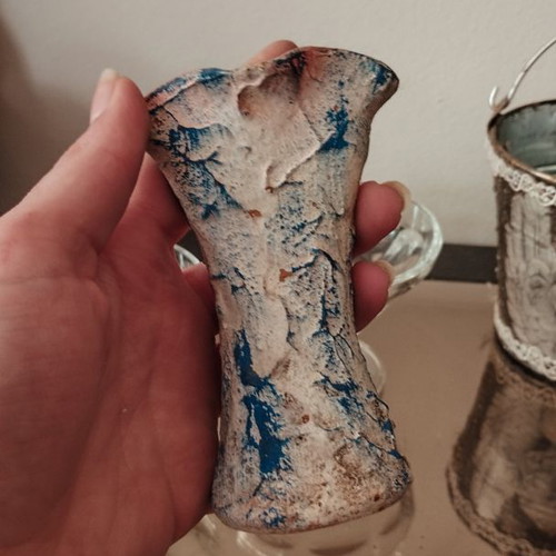 Small handmade decorative vase used, vintage