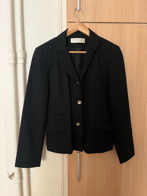 Black striped jacket like new, size M