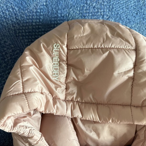Superdry Hooded Fuji Padded Jacket, women's, vintage blush pink