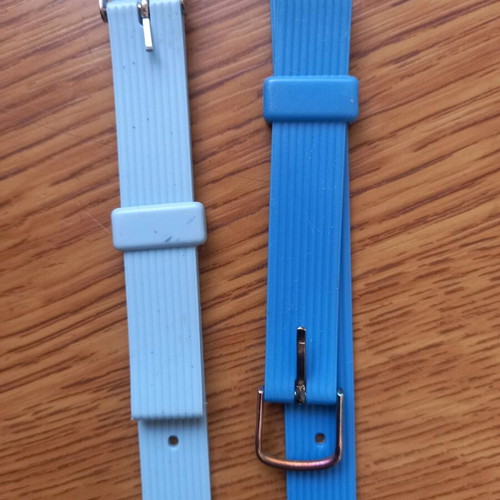 Set of 2 plastic straps for kids watch, size 12, new