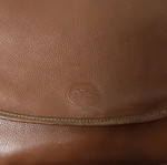 Longchamp vintage crossbody bag, tan grain leather