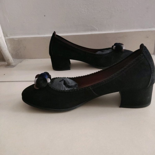 Hispanitas women's shoes ballerinas size 39 like new, suede with tassels
