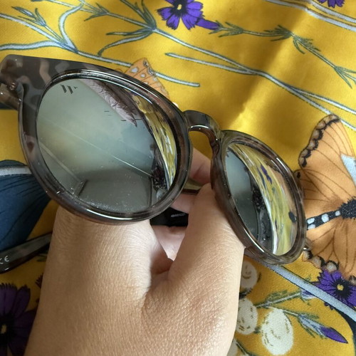 Wolfnoir sunglasses new, purple with mirror lenses