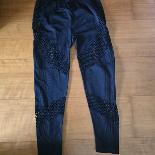 Leggings with ruching like new, black