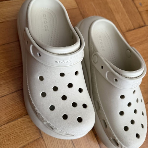 Crocs slippers size 38-39 beige like new