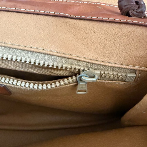 Celine vintage handbag used brown with strap