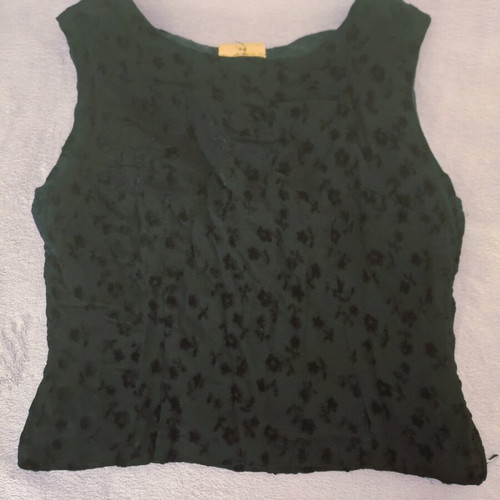 Black blouse with zipper like new, size S-M