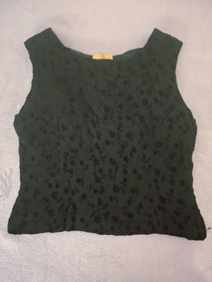 Black blouse with zipper like new, size S-M
