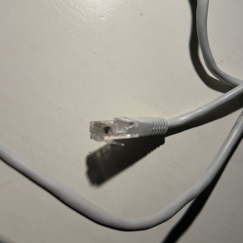 Ethernet RJ45 Cat.5 UTP cable white, like new