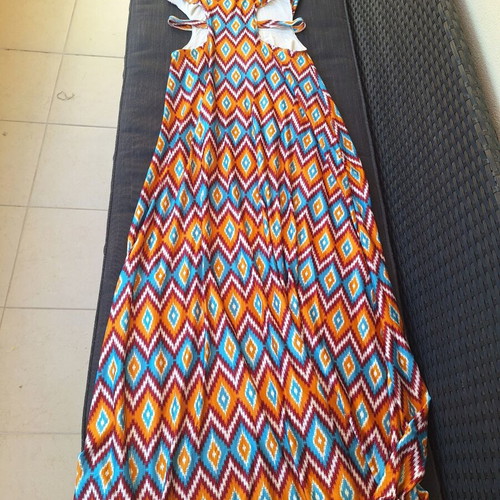 Maxi dress with front opening