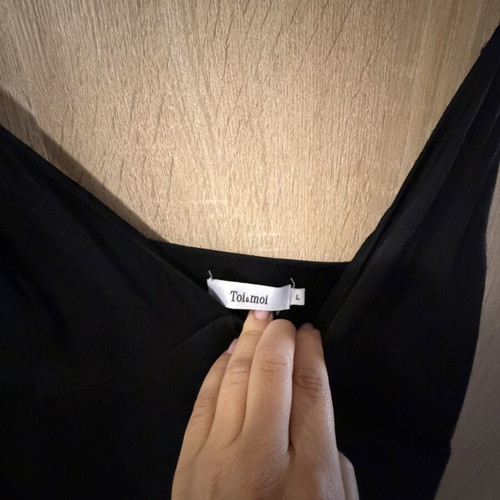 Toi&Moi satin dress used, black, size L