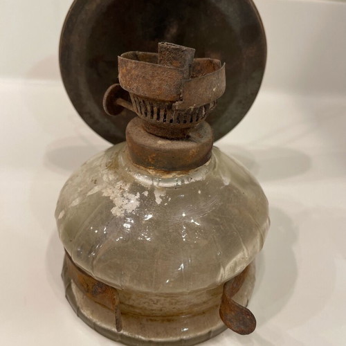 Pitsos oil lamp used, antique