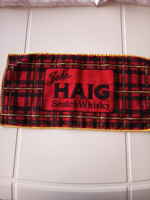 John Haig Scotch Whisky Vintage Bartowel like new