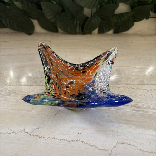 Vintage Murano Style Art Glass Bowl in Excellent Condition