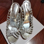 Anna Field silver sandals like new, size 40, 12 cm heel