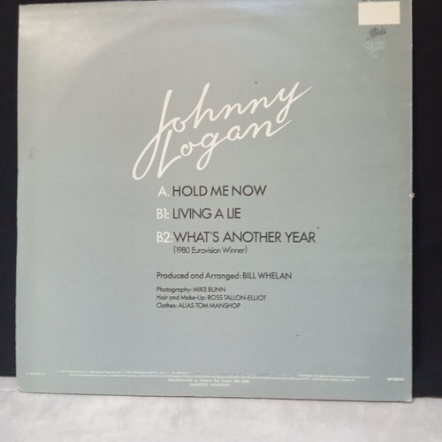 Johnny Logan Hold Me Now vinyl maxi record used, 1980s Eurovision winner