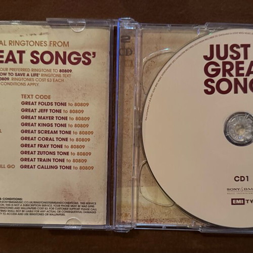 Just Great Songs 2xCD compilation 2007, like new
